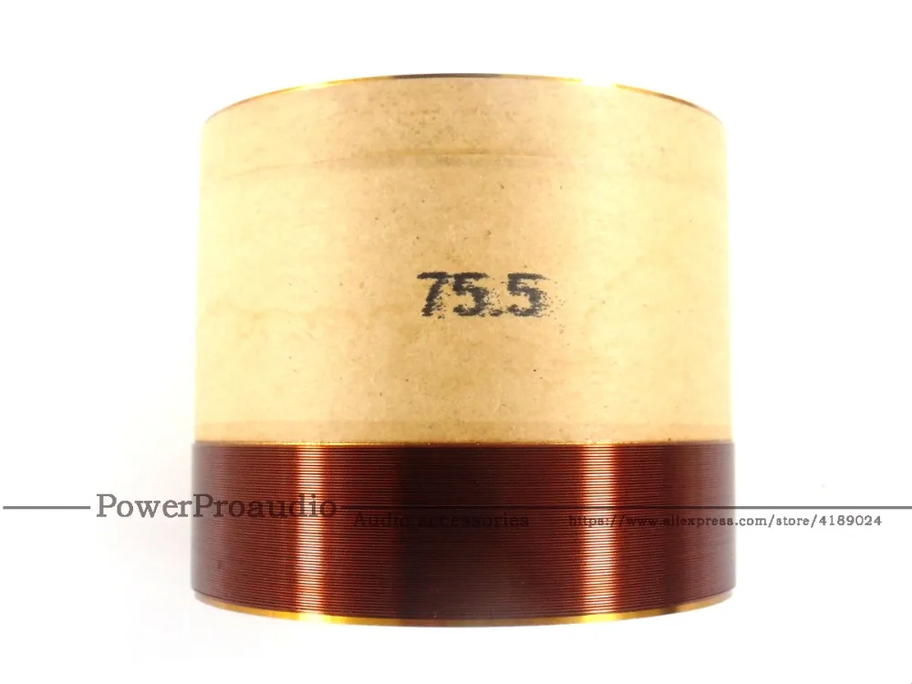 2 個 75.5 コア低音ボイスコイル Wihte アルミニウム 75.5 ミリメートル 10 インチ -18 インチサブウーファースピーカー 8OHM