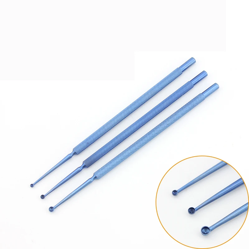 Double-Headed Curette Medical Spatula for Ophthalmological Microsurgery Meibomian Gland Expression Dermatology Molluscum Treatme