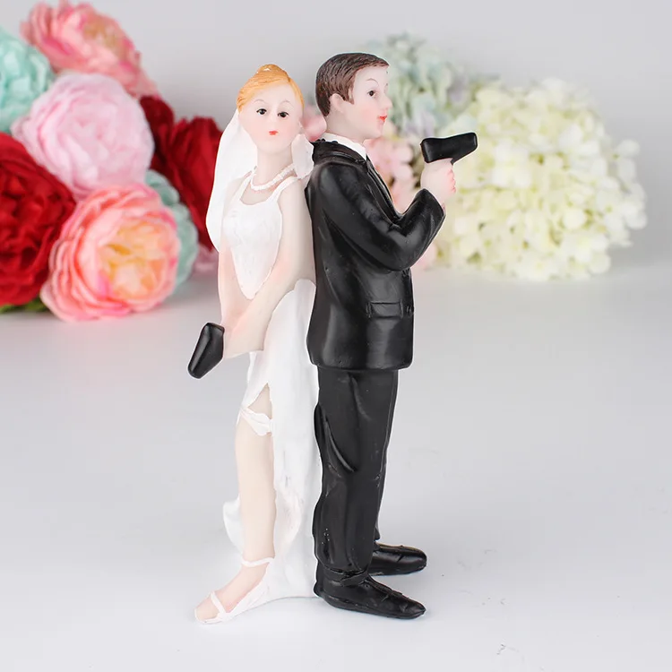 Romantische Bräutigam & Braut heiraten Harz Figur Hochzeit Kuchen Topper Dekoration liefert heiraten Figur Valentinstag Verlobung – Detail 13
