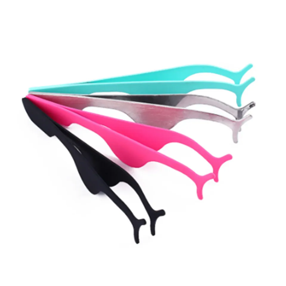 Thinkshow カラフルなステンレス鋼つけまつげピンセットまつげカーラーニッパー補助クリップクランプまつげメイクツール