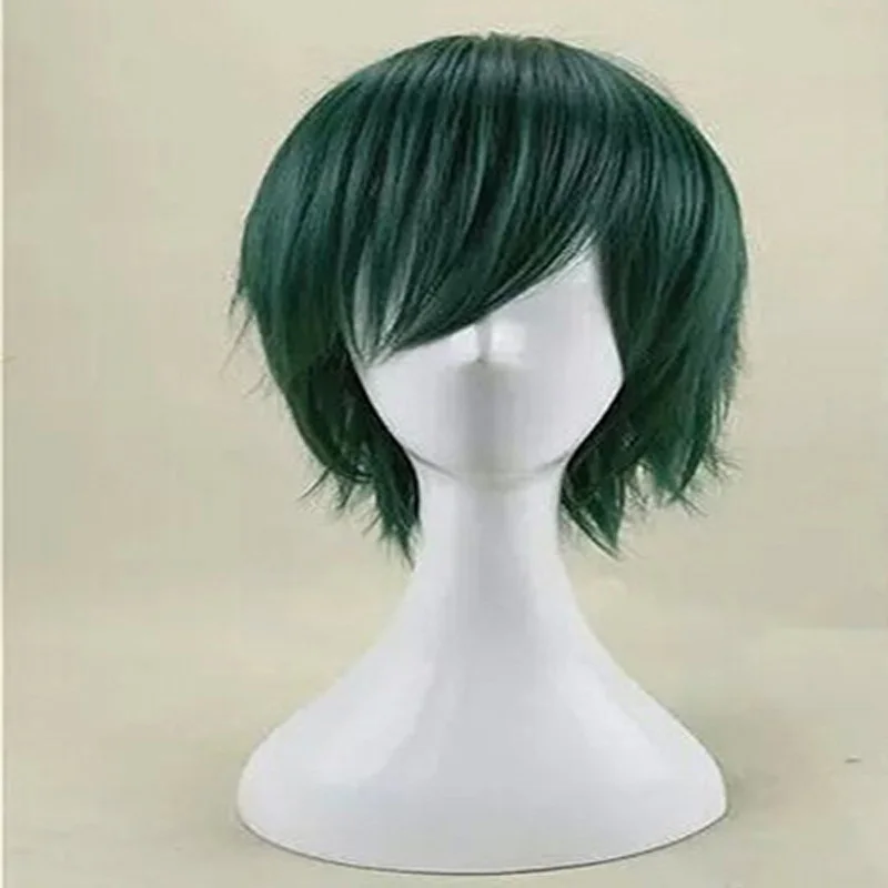 Hairjoy-Peruca De Cabelo Em Camadas Sintéticas, Curto, Liso, Verde Menta, Cosplay