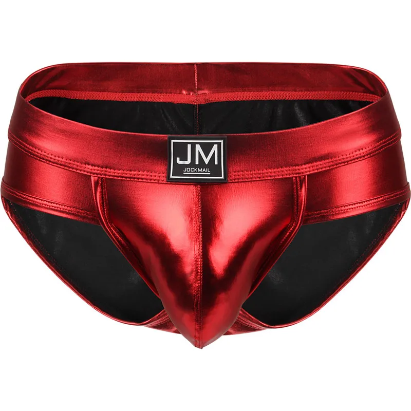 jockmail Sexy Men Underwear Briefs U convex Big Penis Pouch Design Wonderjock Men leather Briefs for Man Bikini gay underwear