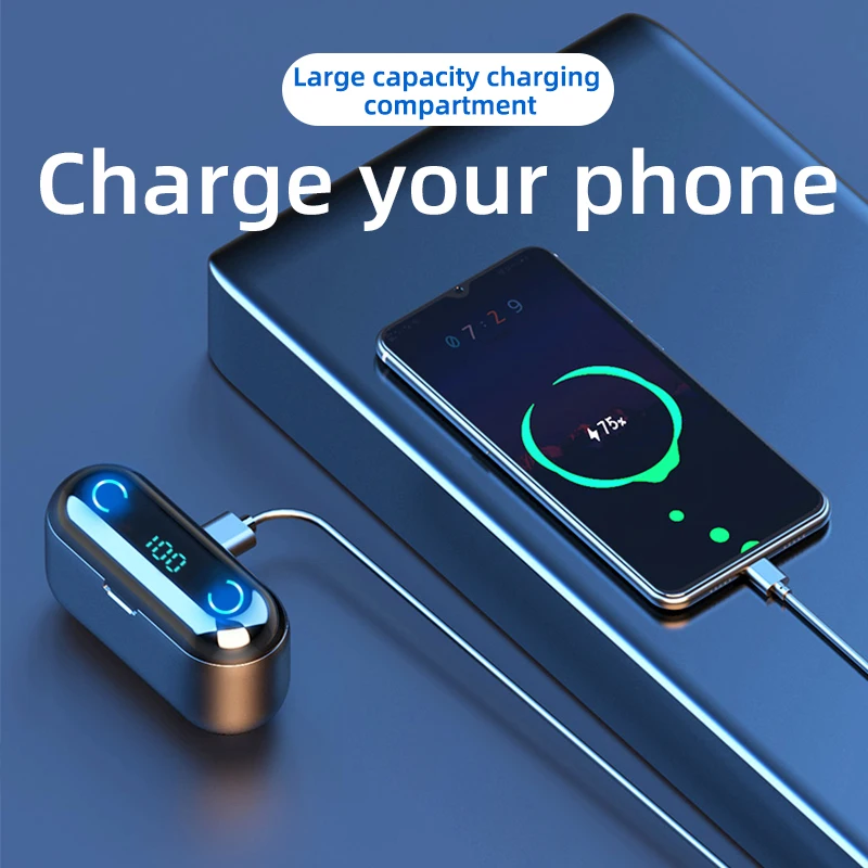 F9-8 Mini TWS Bluetooth 5,0, auriculares inalámbricos estéreo Hifi impermeables, Auriculares deportivos con micrófono