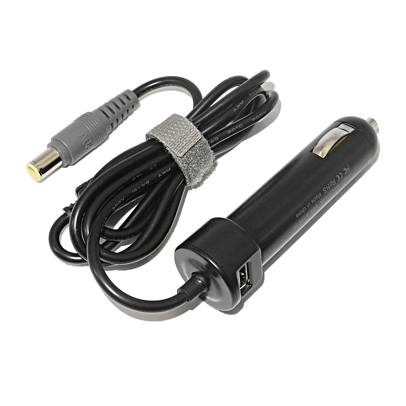 Dc Car Charger for Lenovo Thinkpad T420 T430 T500 T510 T520 T530 T60 T61 20V 3.25A 4.5A 90W Laptop Power Adapter