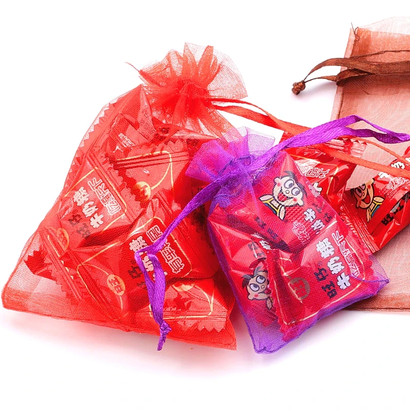 QIAO Many Colors 5*7cm 7*9cm 100pcs/lot Mini Organza Bags Favor Wedding Christmas Gift Bag Jewelry Packaging Bags & Pouches
