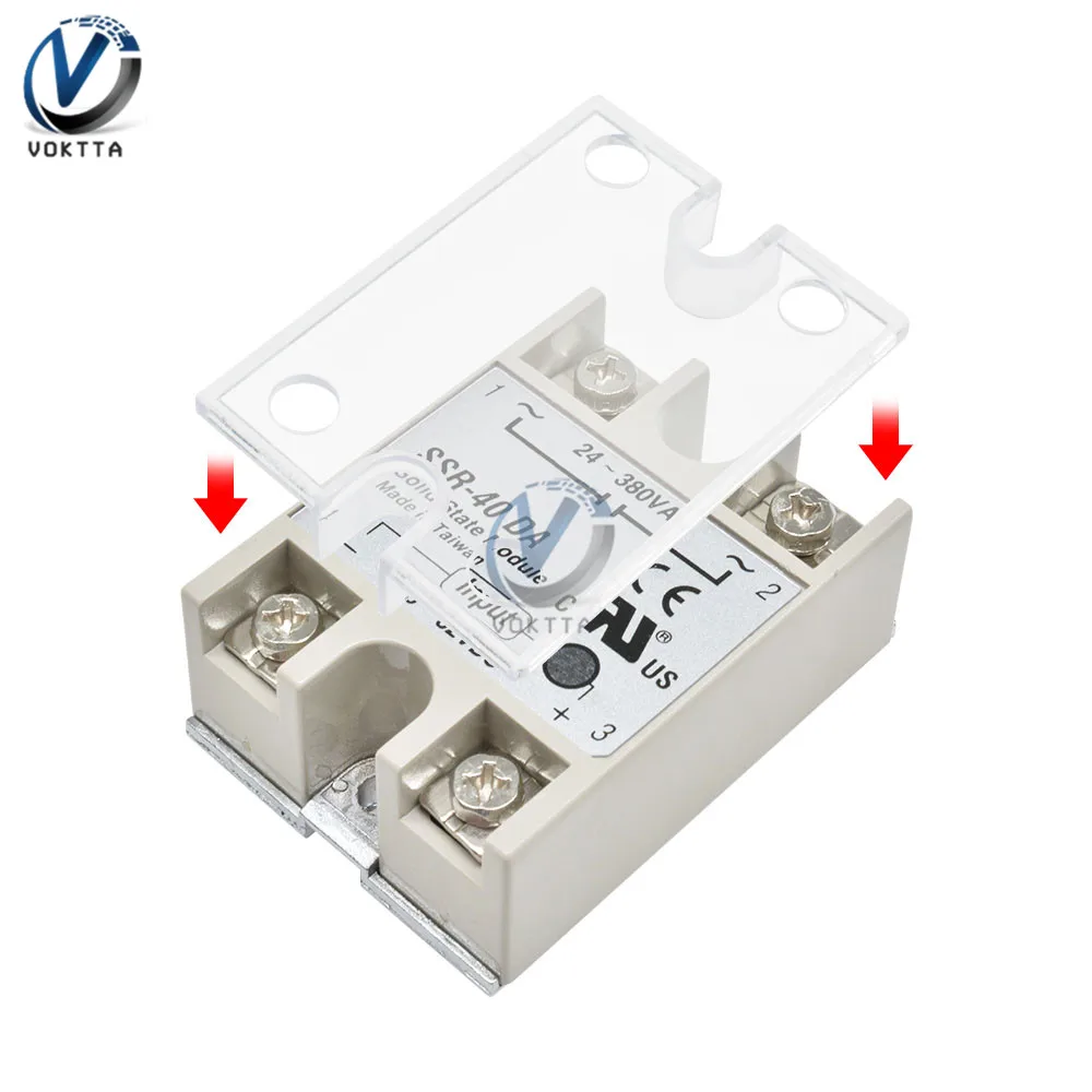 SSR Solid State Relay Plastic Cover Transparent Protection for Solid State Relay Front Cover Stand Suitable for SSR Protection