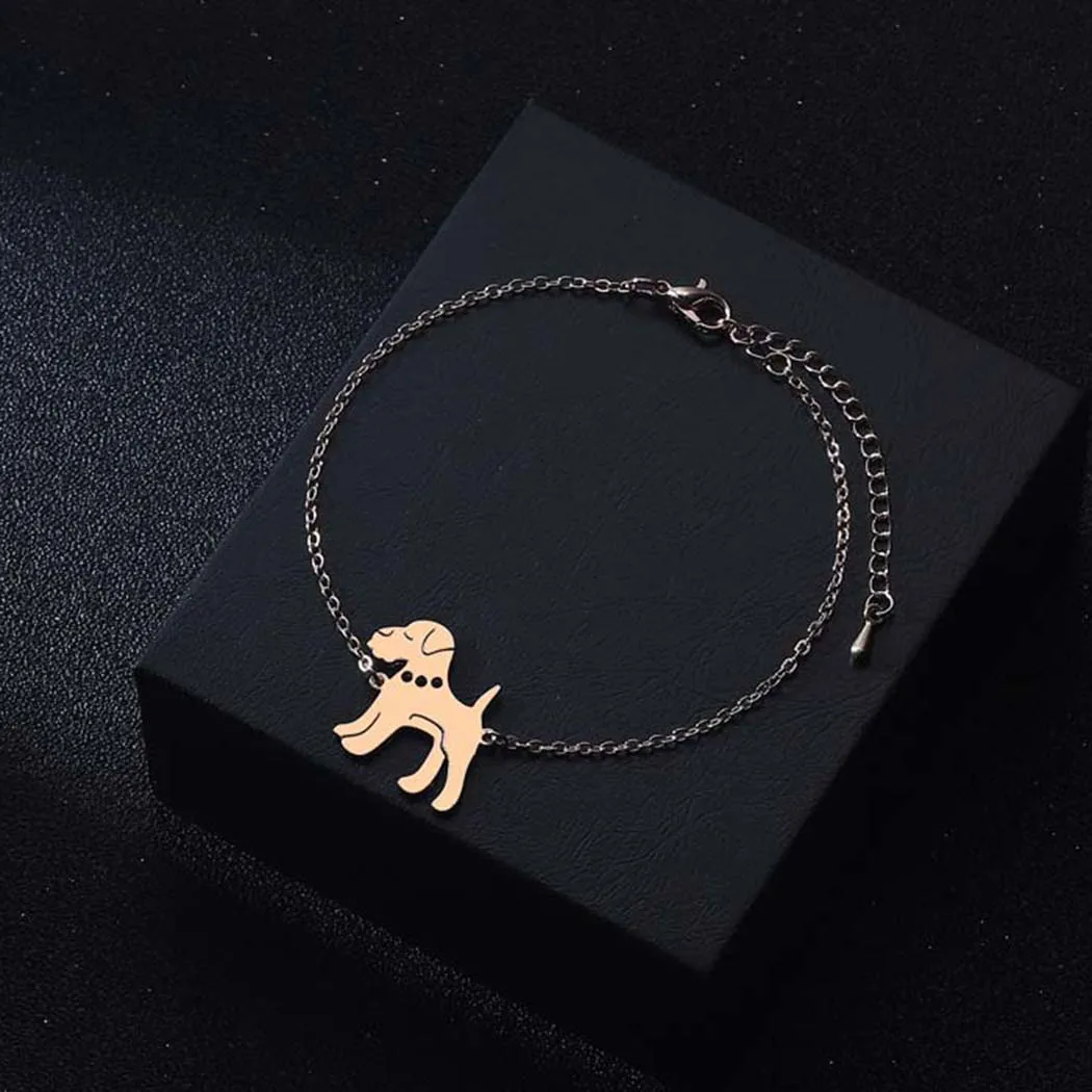 Cxwind Schnauzer Dog Bracelets for Women Femme Children Gift Chain Jewelry Charms Animal Bracelet Wristband Adjustble Jewelry