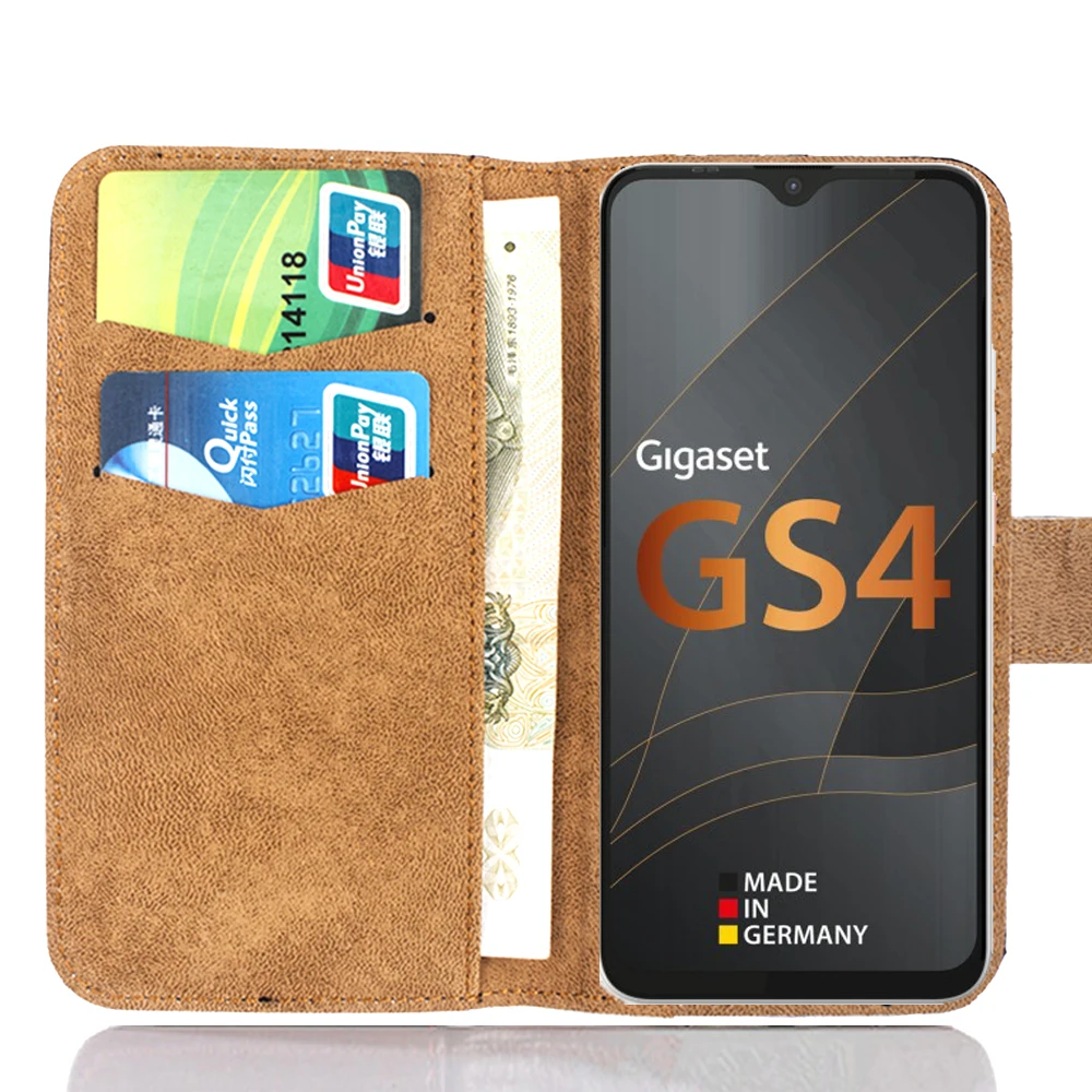 6 cores gigaset gs4 caso 6.3 "couro moda luxo multi-função gigaset gs4 caso telefone capa cartão slots