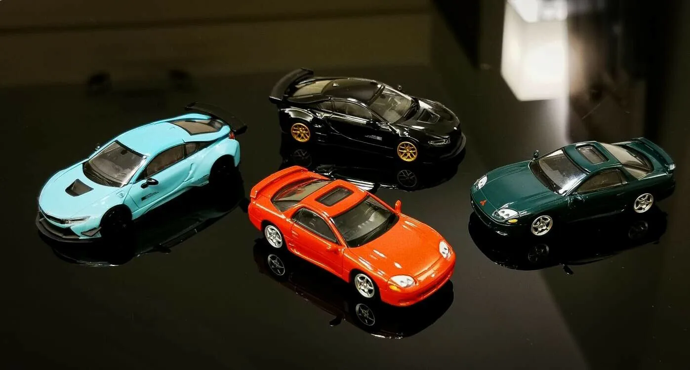 PARrA64-Coche de aleación fundido a presión, escala 1/64, 3000GT, 7cm, 3 pulgadas, para regalo de colección