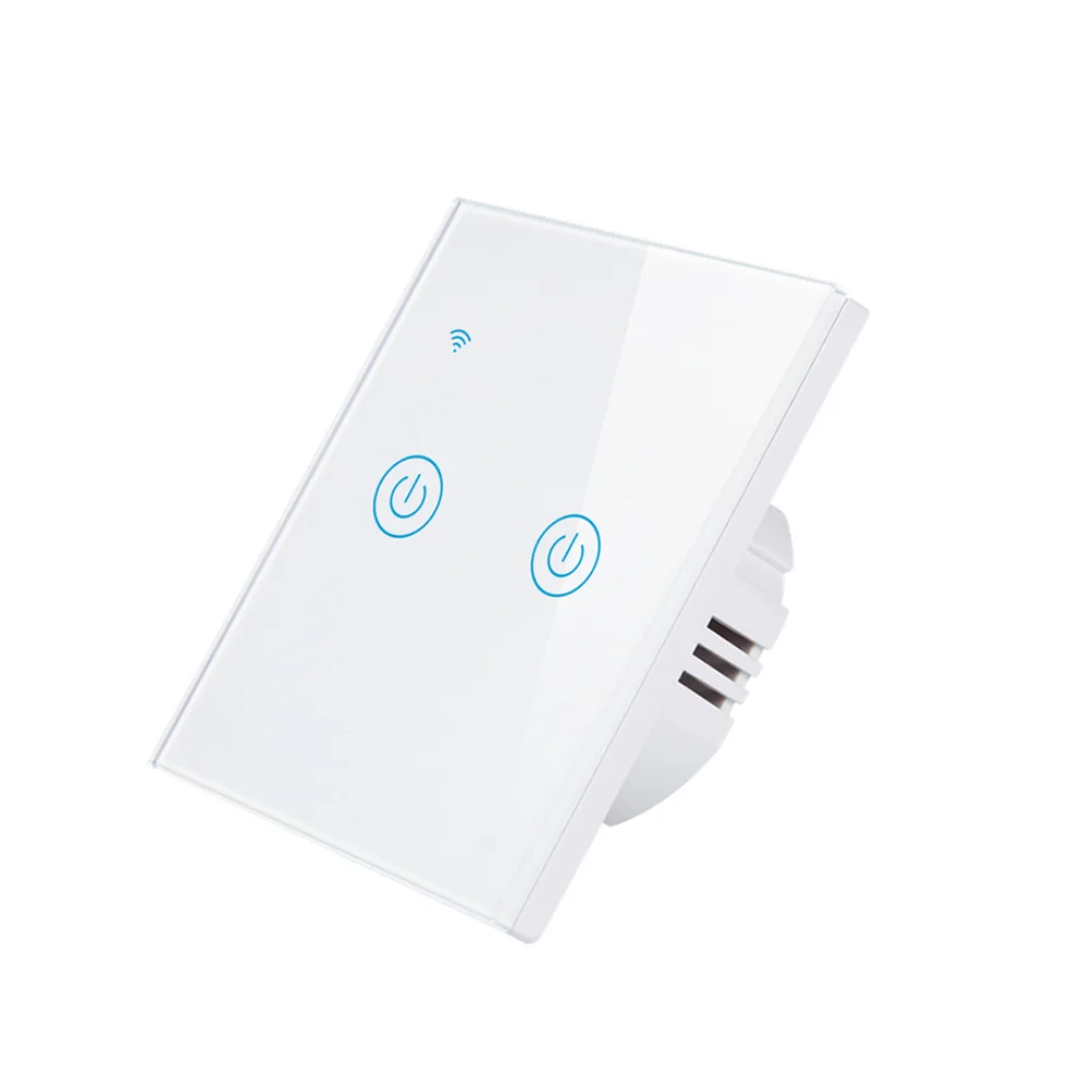 Homekit no Neutral Needed WiFi EU Standard Smart Switch Touch Key 1/2 Gang 110-240V Home Automation