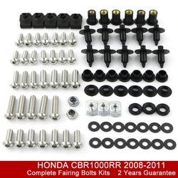 Fit For Honda CBR1000RR 2008 2009 2010 2011 Stainless Steel Full Sets Fairing Bolts Kits Bodywork Screws Clips Grommets