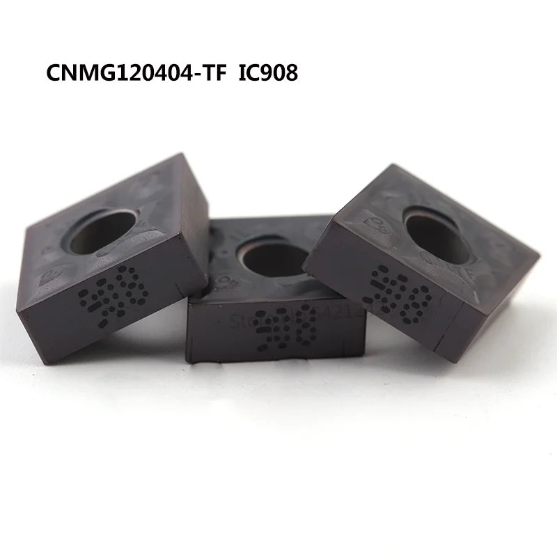 10 قطعة CNMG120404 CNMG120408 TF IC907 IC908 100% الأصلي كربيد إدراج الخارجية تحول أدوات مخرطة القاطع أداة تحول إدراج