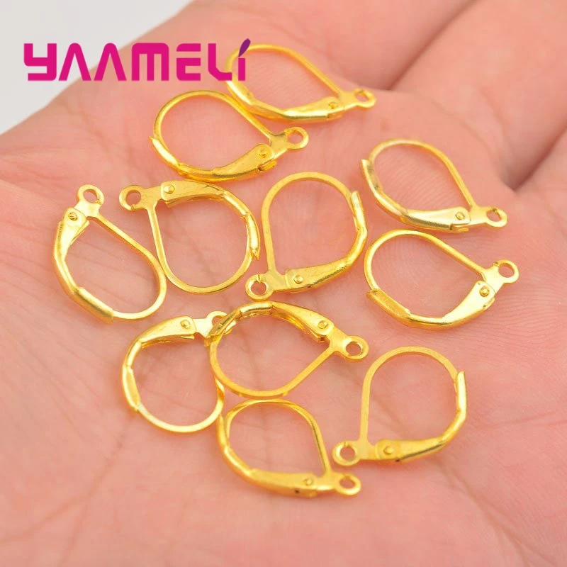 

Depressed Semicircle Gold Color Earring Hook Earwires Woman Jewelry Lever Back DIY Making Accessories Findings