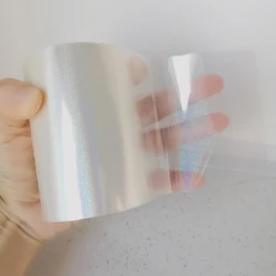 Holographic Sand Transparent Foil Hot Stamping On Paper or Plastic 8cm x 120m/Lot DIY Package Box