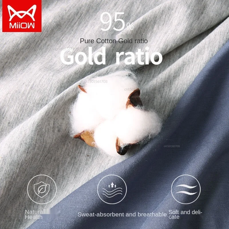 Youpin-bóxer de grafeno para hombre, ropa interior de algodón antibacteriana, transpirable, suelta, con cuatro esquinas