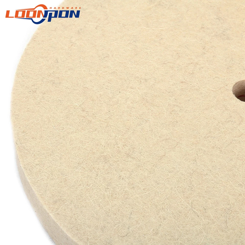 200-300mm Wool Felt Polishing Buffing Wheel Bore 16mm for Metal Marble Glass Ceramics  10MM Inner Diameter 25mm Thickness