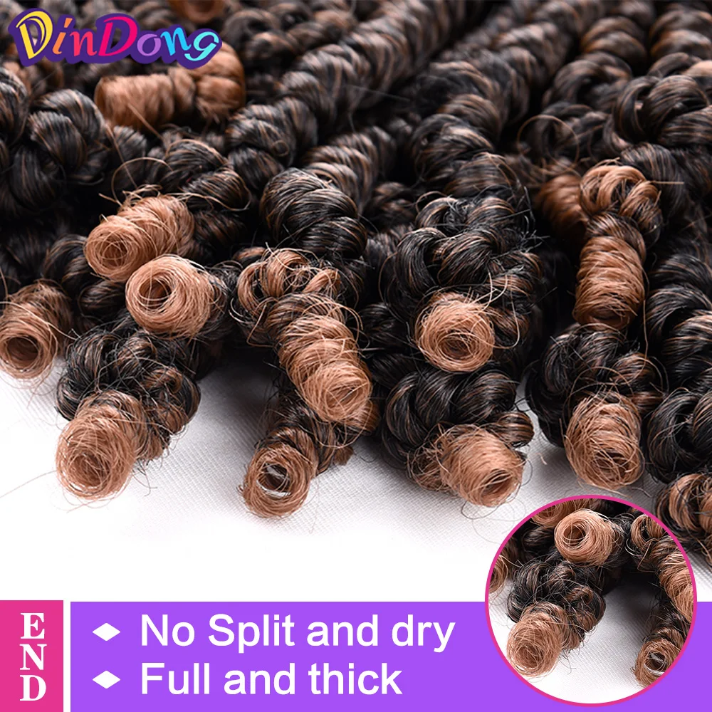 DinDong Kurze Leidenschaft Twist Zöpfe 6-8 zoll Synthetische Häkeln Braid Schwarz Braun Flechten Flauschigen Frühling Twist Haar Verlängerung – Detail 6