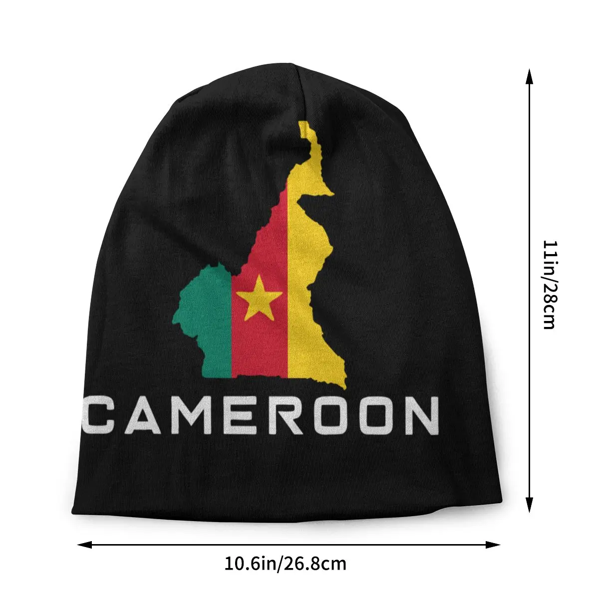 Cameroon Country Flag Bonnet Hats Knitted Hat Hip Hop Street Skullies Beanies Hat Men's Women's Adult Warm Dual-use Caps