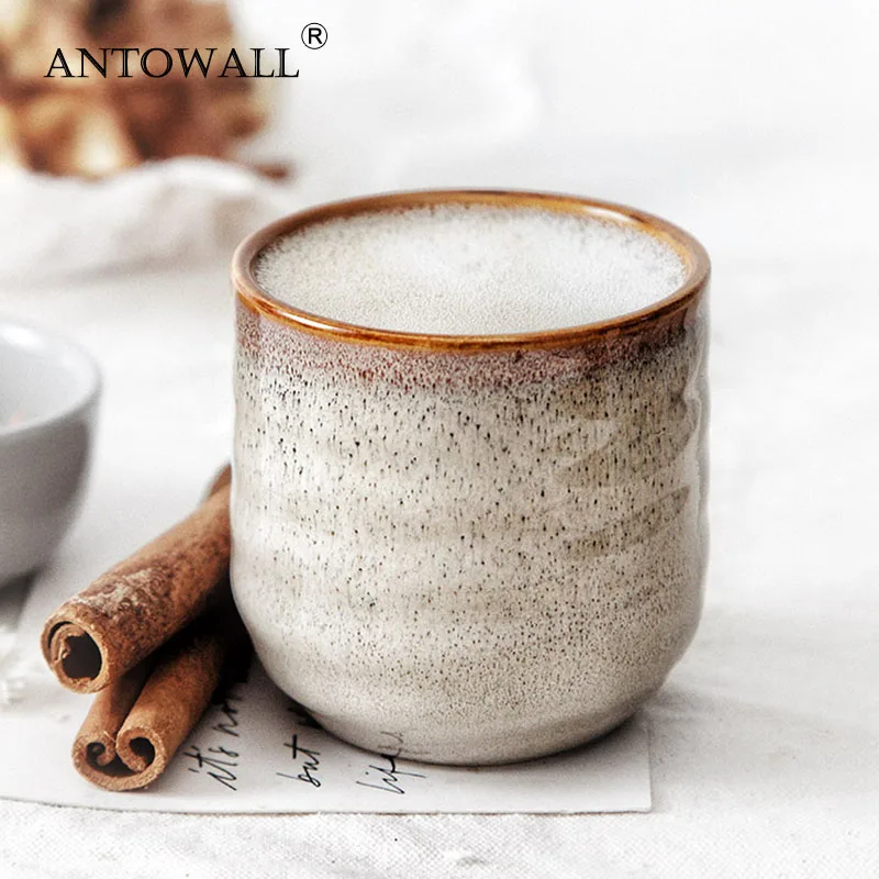 ANTOWALL Chinese Ceramic Tea Cup Klin Glazed 200ml Porcelain Teacup Warm Hand Cup Gift Coffee Cup Milk Water Cup