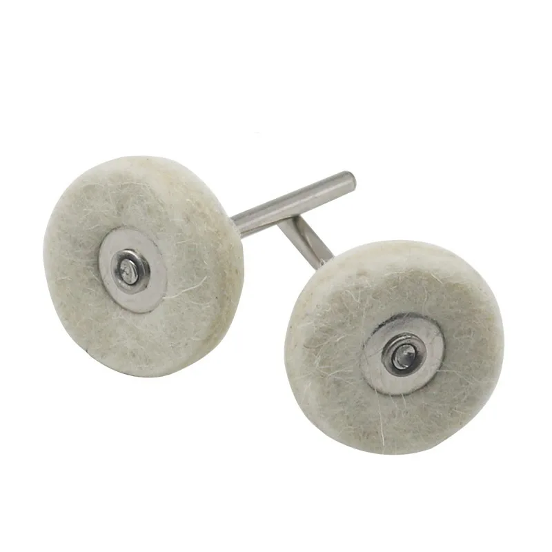 10Pcs 3Mm Shank บดขัด Buffing Round Pad ผ้าขนสัตว์ขนสัตว์เครื่องมือขัดสำหรับ Dremel สว่านขัดอุปกรณ์เสริม