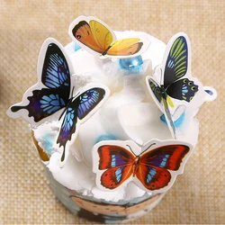 50Pcs Butterflies Wedding Birthday Rice Wafer Paper Cupcake Cake Toppers Cake Decoration Birthday Wedding Cake Tool
