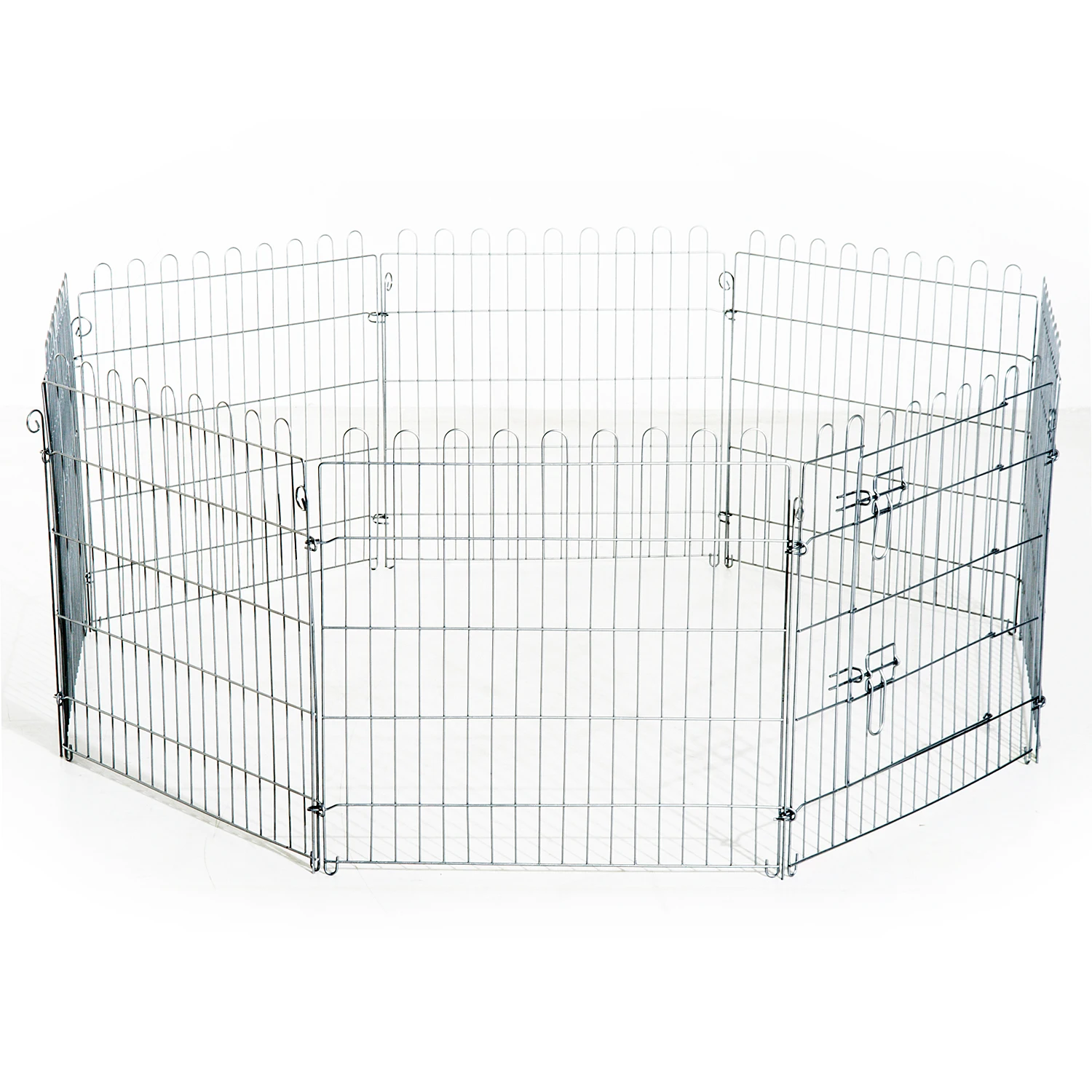 Pawhut Park Voor Huisdieren Mensen Hek Box 8 Hekken 63X76 Cm + Puerta Traning Honden