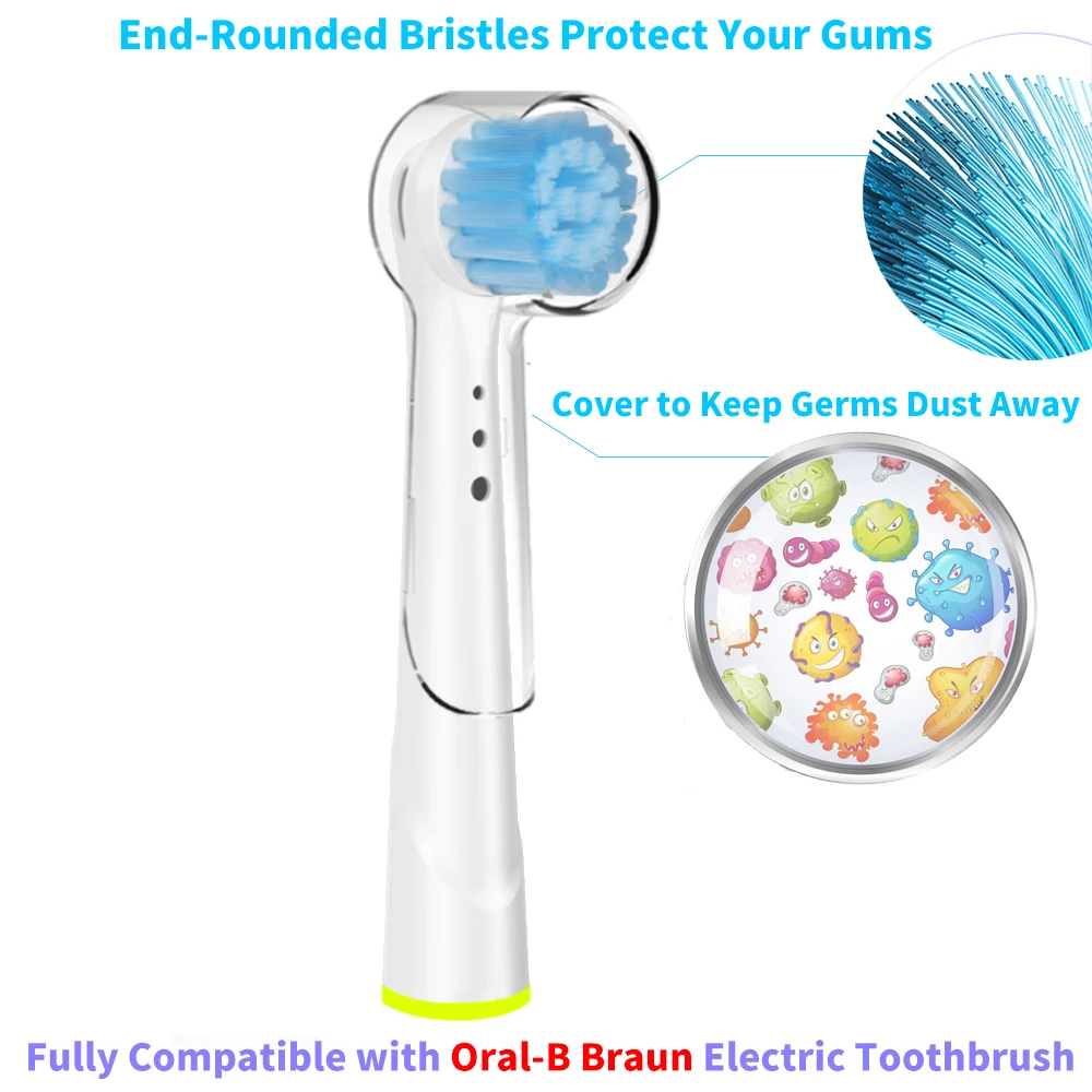 4 Nhạy Cảm Mềm Đầu Bàn Chải Đánh Răng Có Mũ Cho Răng Miệng B Đầu Bàn Chải Đánh Răng Tương Thích Với Oral B Đầu Bàn Chải Eb20 đầu Bàn Chải