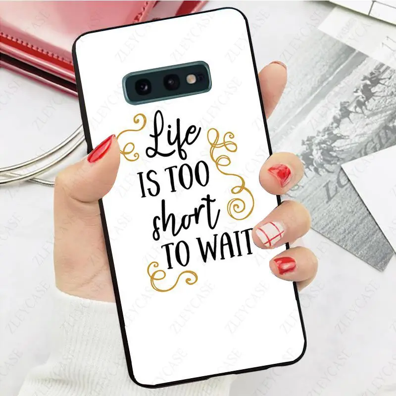 Proverb Phrase Motto Simple English word funda For Samsung Galaxy S24ULTRA S23ULTRA S21FE S24+ S22+ S20PLUS s20ULTRA S20FE case