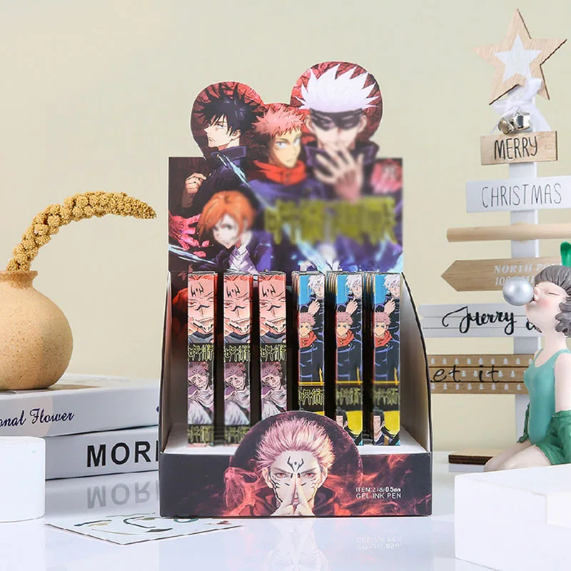 

36 pcs/lot New Gel Pen Kawaii 0.5mm Black Ink Neutral Pens Stationery Office School Writing Supplies