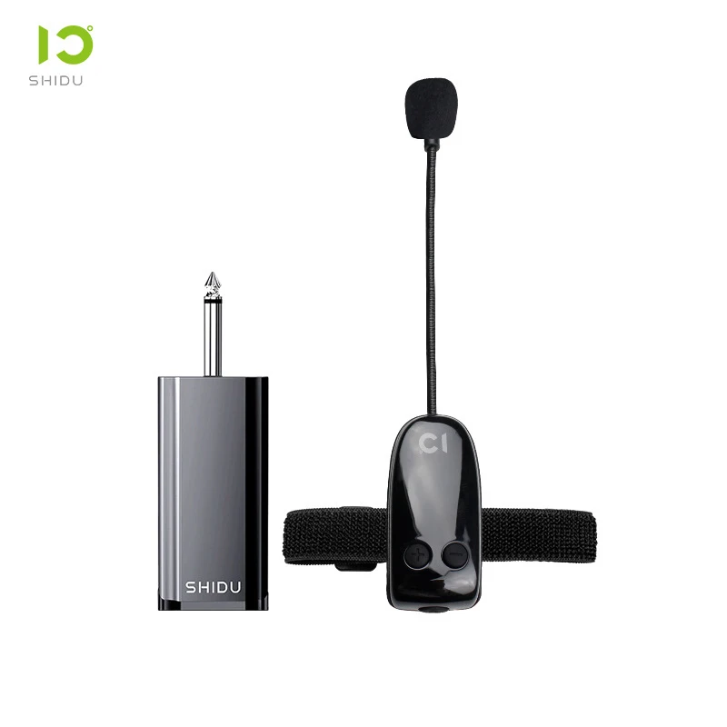 Portable UHF Wireless Microphone Receiver Pickup Launcher Show For Urheen Musical Instrument Megaphone Voice Amplifier Mic