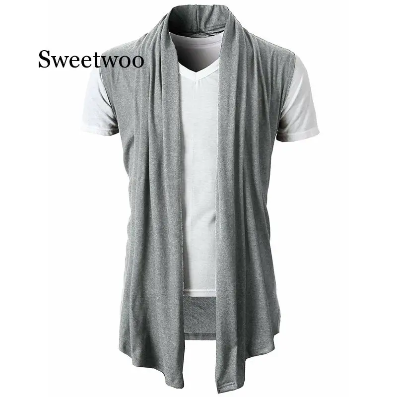 

New Men Hot Selling Promotion summer Jacket Coat Shawl fashion Cardigan Sleeveless Waistcoat Vest Top