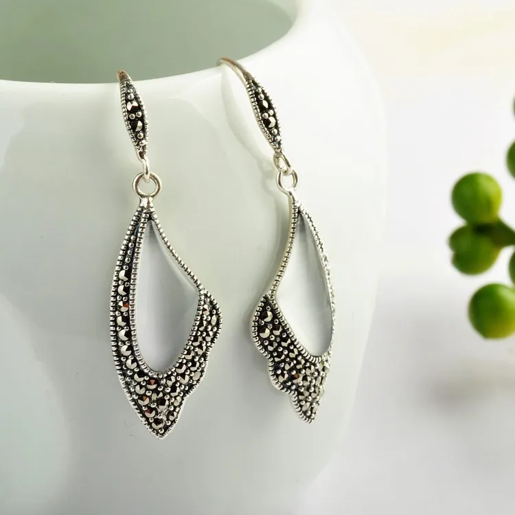 

925 Sterling Silver Earrings butterfly wing classic lady Earrings