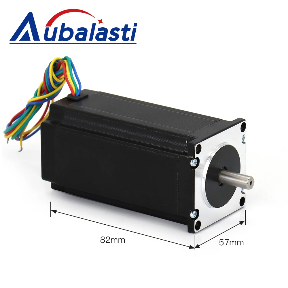 Aubalasti NEMA23 CNC Stepper Motor 57x82mm 4-lead 3A 2.2N.m D=8mm 6.35mm For 3D Printer for CNC Router Engraving milling machine