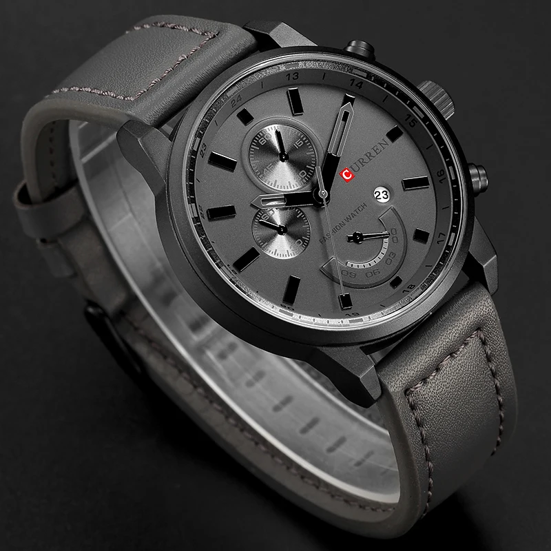 CURREN Watch For Men Top Luxury Brand Fashion Sport Quartz Business Wristwatch Quartz Military Genuine Leather Relogio Masculino