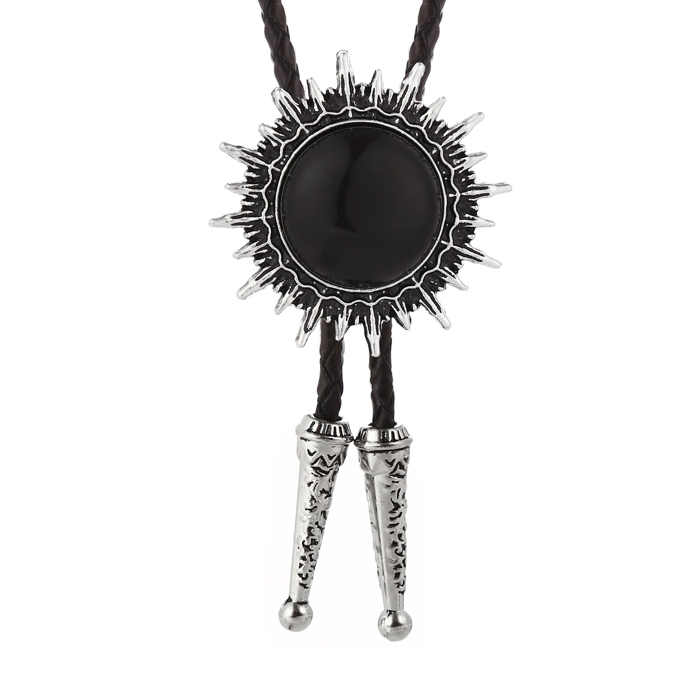 Solar system natural stone metal bolo tie wedding gift men's fashion accessories women's casual necklace