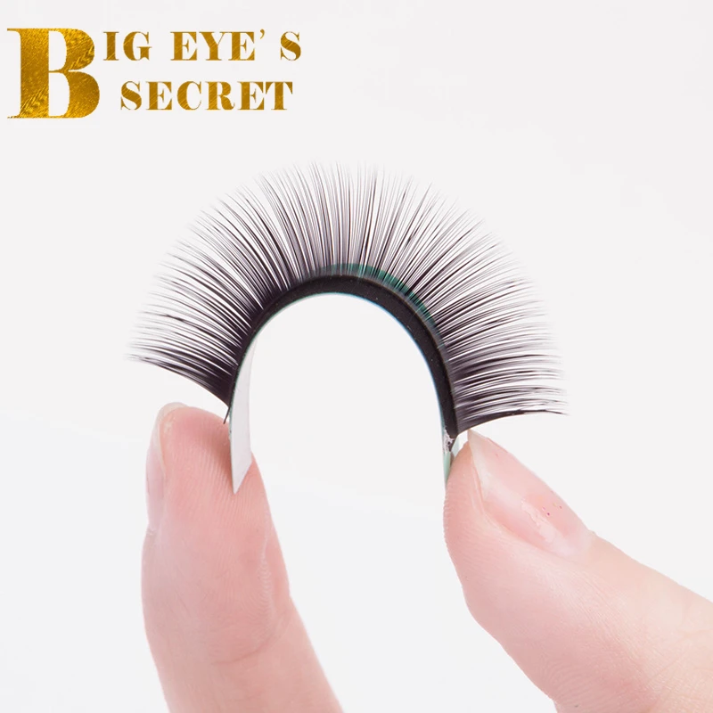 Big Eye\'s Secret Falsche Großhandel Private Label C D L Locken Matte Schwarz Klassische Seide Wimpern Individuelle Volume Lash erweiterung