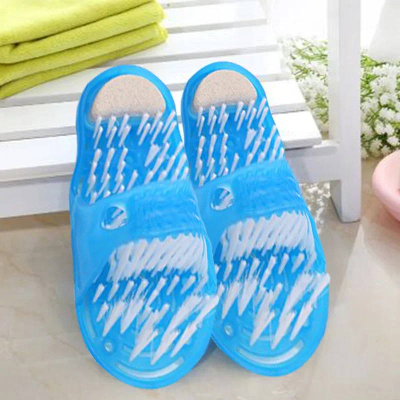 Shower Foot Scrubber Massager Cleaner Spa Exfoliating Washer Wash Slipper Tools Bathroom Bath Foot Brushes Remove Dead Skin 1PC