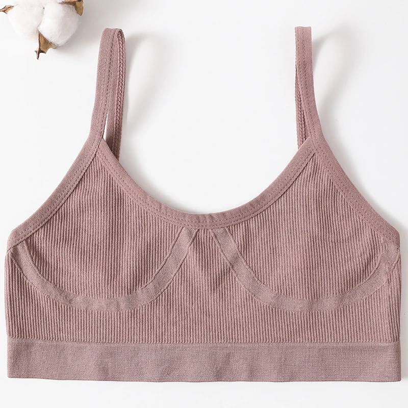 Seamless Womens Bralette Ribbed U Back Wireless Tube Bra packaging image