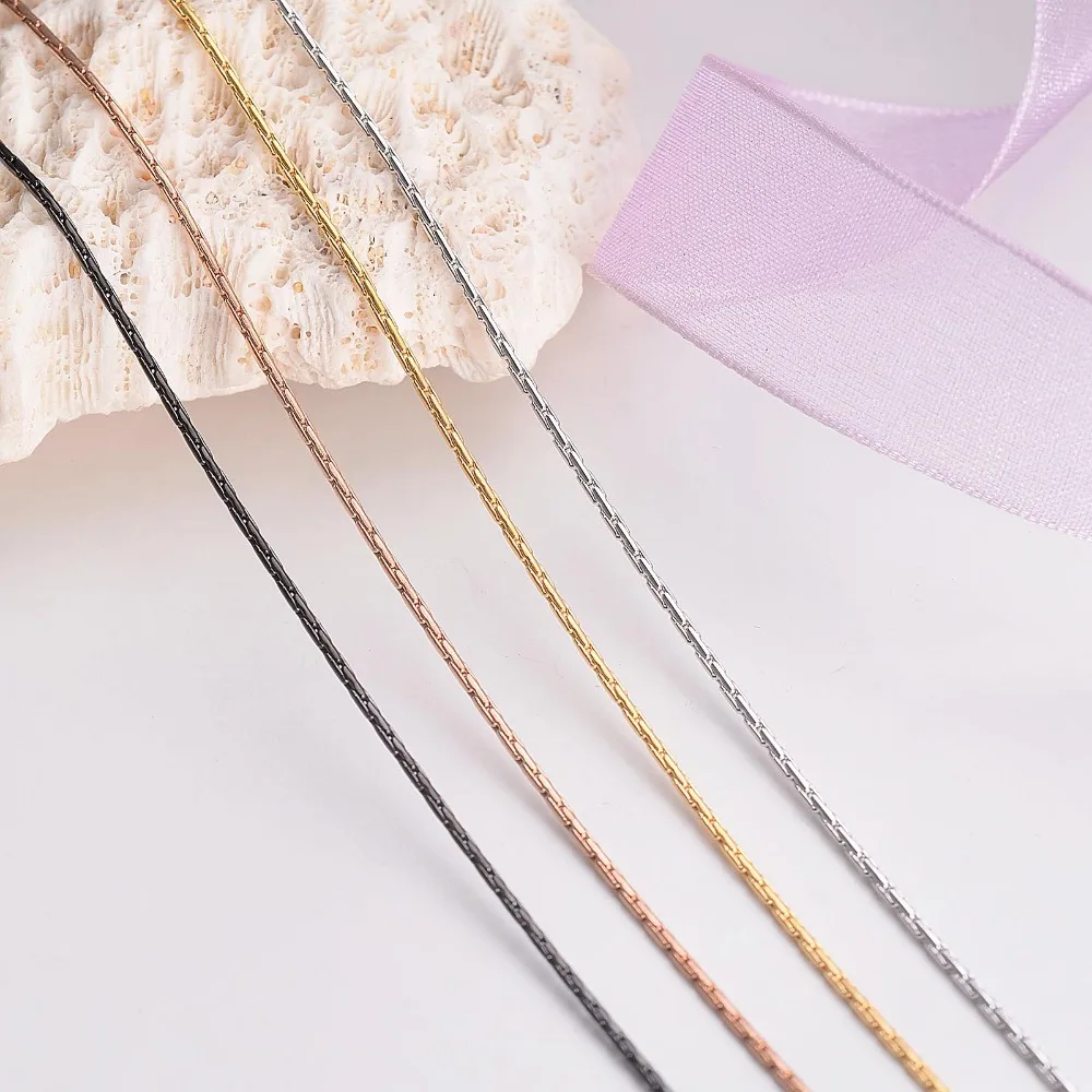 1 Stück Breite 0,6mm/0,8mm/1mm/1,2mm Feine Kettenkette für Damen aus Edelstahl, Feine Halskette für Anhänger, Großhandel Schmuck – Detail 4