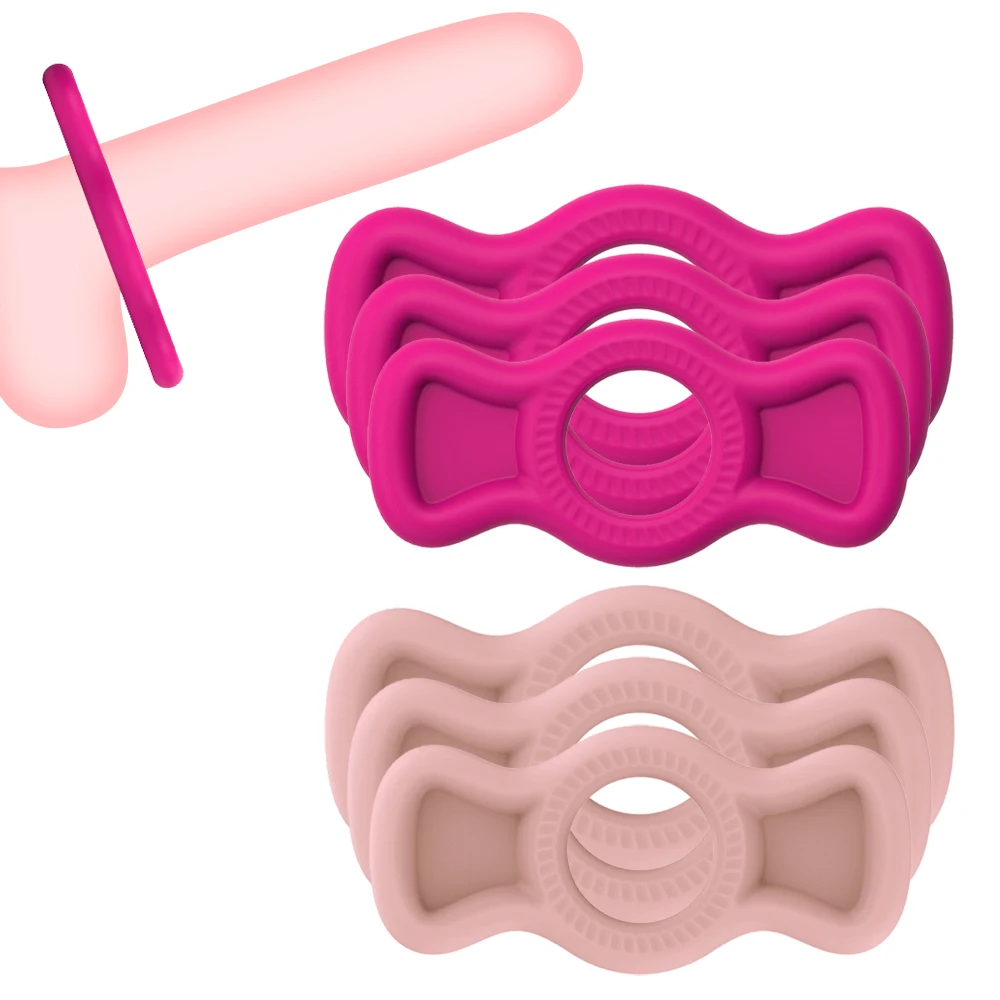 3pcs/set Silicone Durable Penis Ring Adult Men Ejaculation Delay Cock Rubber Rings Penis Enlargement Sex Toys For Male Sex Rings