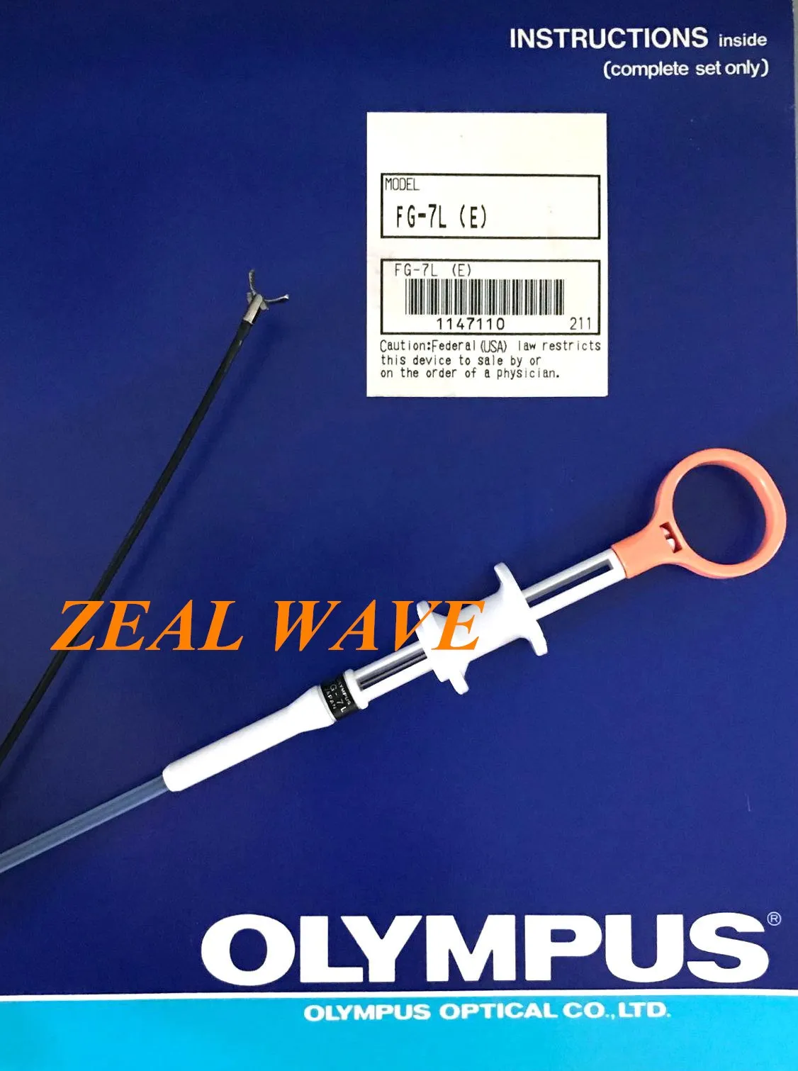 FG-7L Olympus Alligator Foreign Body Forceps Gastroscope GIF Colonoscope CF Aperture 3.7