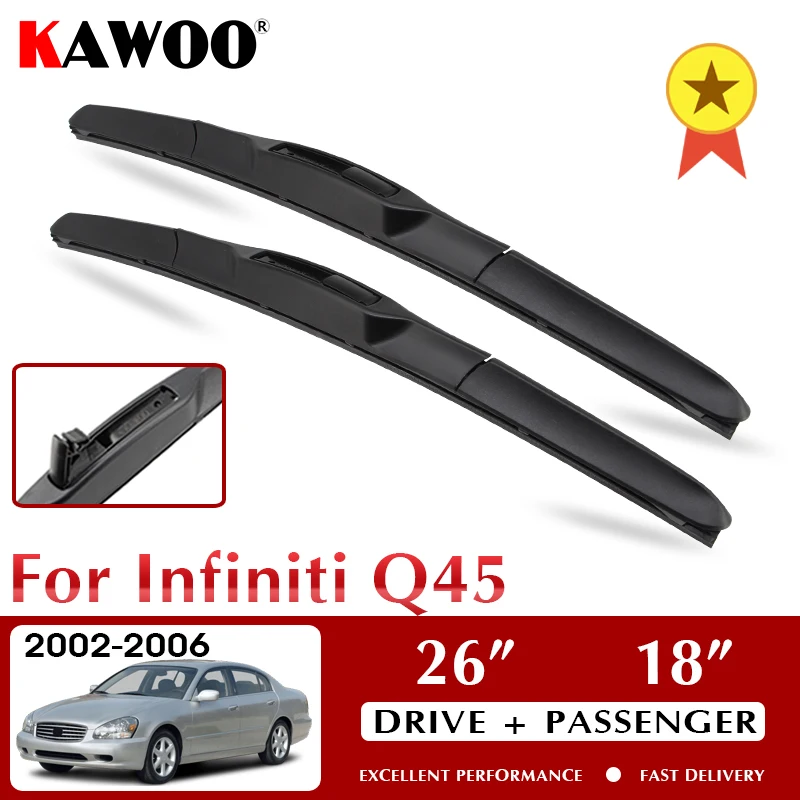 

KAWOO Wiper Car Wiper Blades For Infiniti Q45 2002-2006 Windshield Windscreen Front Window Accessories 26"+18" LHD RHD