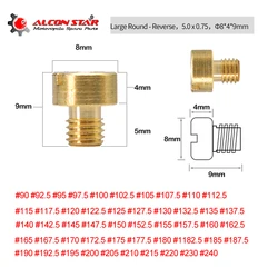 Alonctar-mikuniキャブレター用10個の大型ラウンドメインジェットキットセット #90 - #240 n100.604 rs34 36 38 40 tm33 36 40 vm16 vm29 vm33