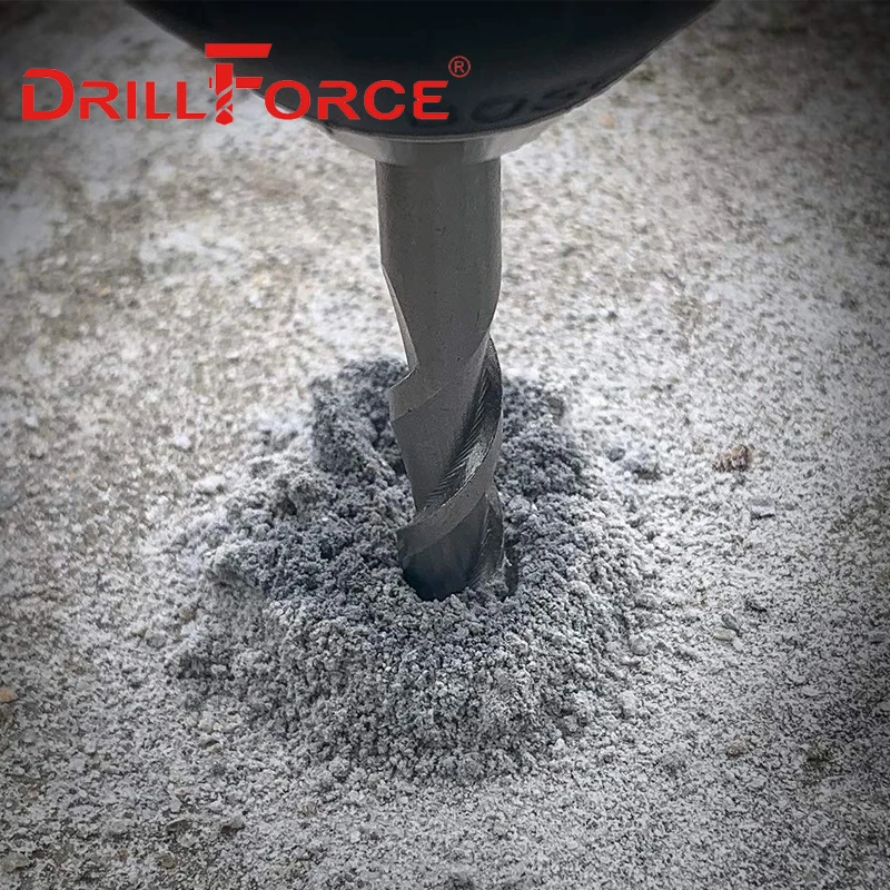 Drillforce ملموسة البناء لقمة حفر s مجموعة 3/4/5/6/8/10/12/14/16 مللي متر سيراميك طوب أسمنتي كربيد الصخور يميل لقمة حفر