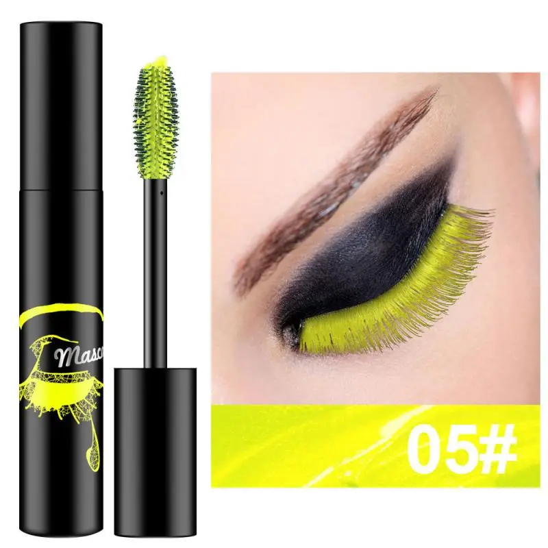 Professional Makeup Color Mascara Waterproof Fast Dry Eyelashes Curling Lengthening Makeup Eye Lashes Blue Purple Mascara TSLM1