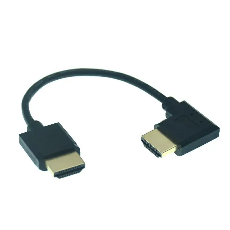 Сверхтонкий высокоскоростной кабель, совместимый с HDMI, угол 90, 4K * 2K @ 60HZφ OD: 3,2; 15 см