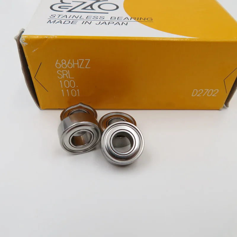 10pcs JAPAN EZO Stainless Steel Bearing S683 684 685 686 687 688 689ZZ 3x7x3 4x9x4 5x11x5 6x13x5 7x14x5 8x16x5 9x17x5 mm