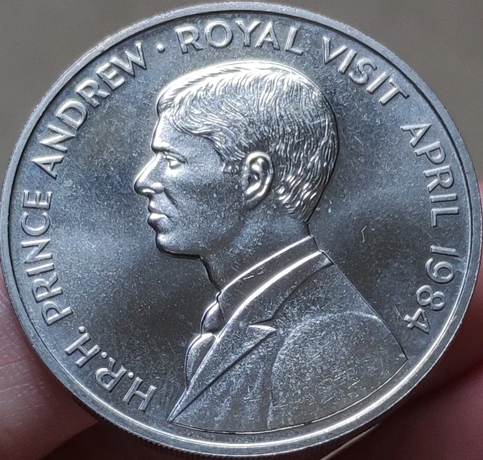 عملة سانت هيلينا 1984 ، 100% عملة أصلية, مجموعة أصلية 38 مللي متر #1