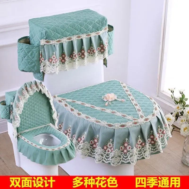 Toilet Cushion 3 Piece Set Winter Toilet Cover U-type Zipper Seat Mat Pad Toilet Accessories WC Mat Hotel Supplies Toilettes