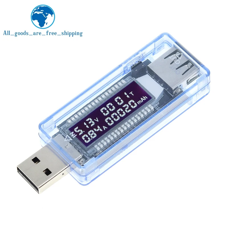 USB Current Voltage Capacity Tester Volt Current Voltage Detect Charger Capacity Tester Meter Mobile Power Detector Battery Test
